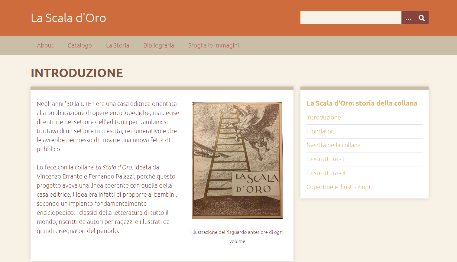 Screenshot sito Scala d'Oro